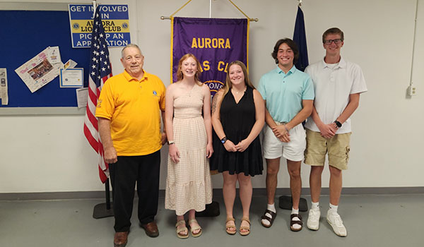 Aurora Lions Scholarship awardees for 2023.